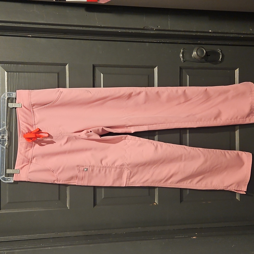 Figs Pink Cargo Scrub Pants